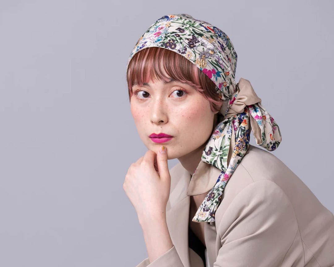 ウィッグ・エクステ BAREN SCARF HAT (M) / FlowerGarden-Beige