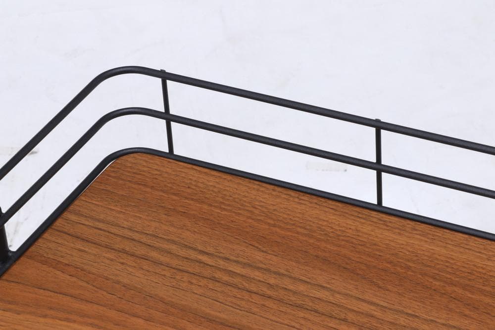 ハンガーラック　ＢＫ 　ブラック　スチールと木板がかっこいい幅60cm