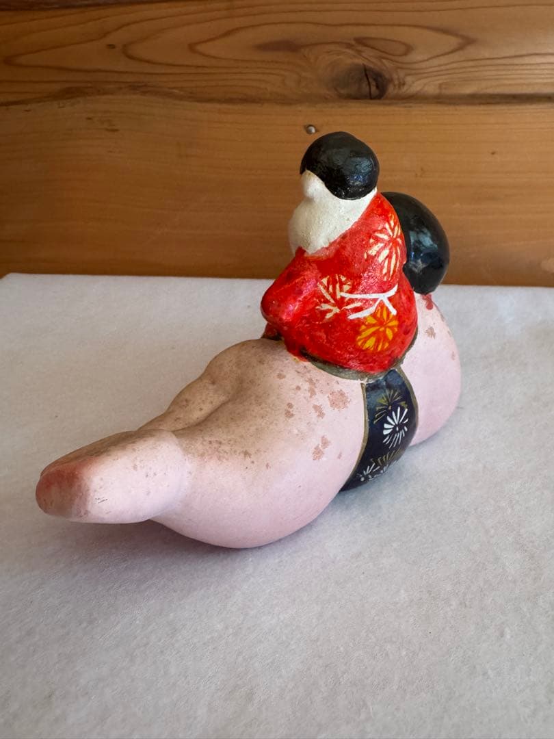 希少 中野土人形 奈良久雄 『子守這子』 這い這い子 郷土玩具 民藝 長野県