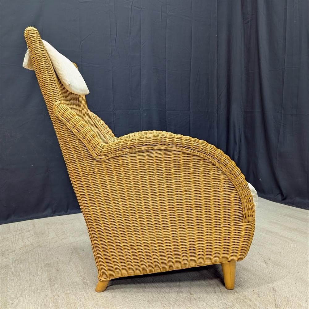 カサブランカ　ラタン 籐　シングルソファ　一人掛け　ラウンジチェア　アームチェア