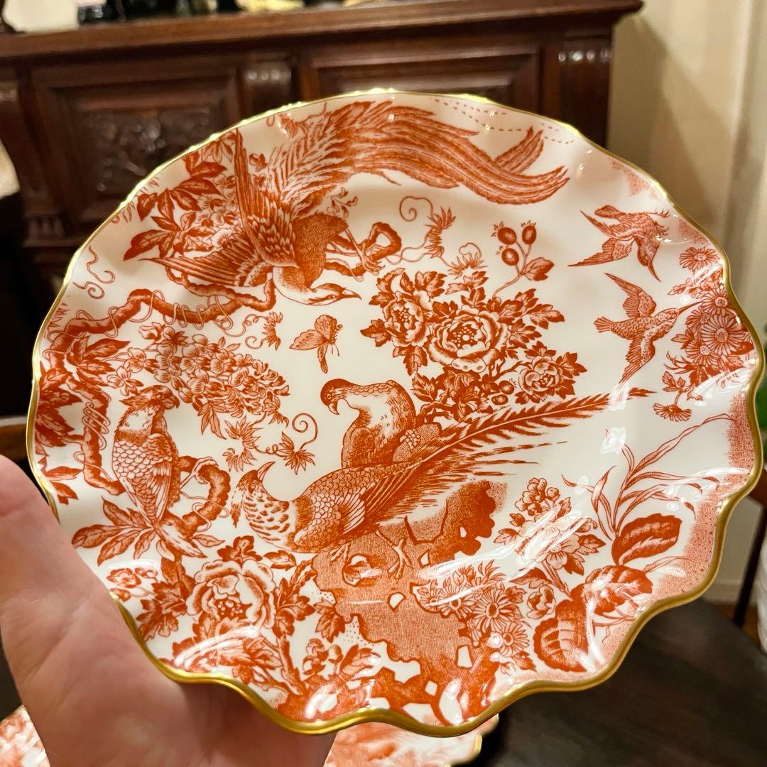 希少　70年代　ロイヤルクラウンダービー エイビス　レッド　プレート　ピッチャー