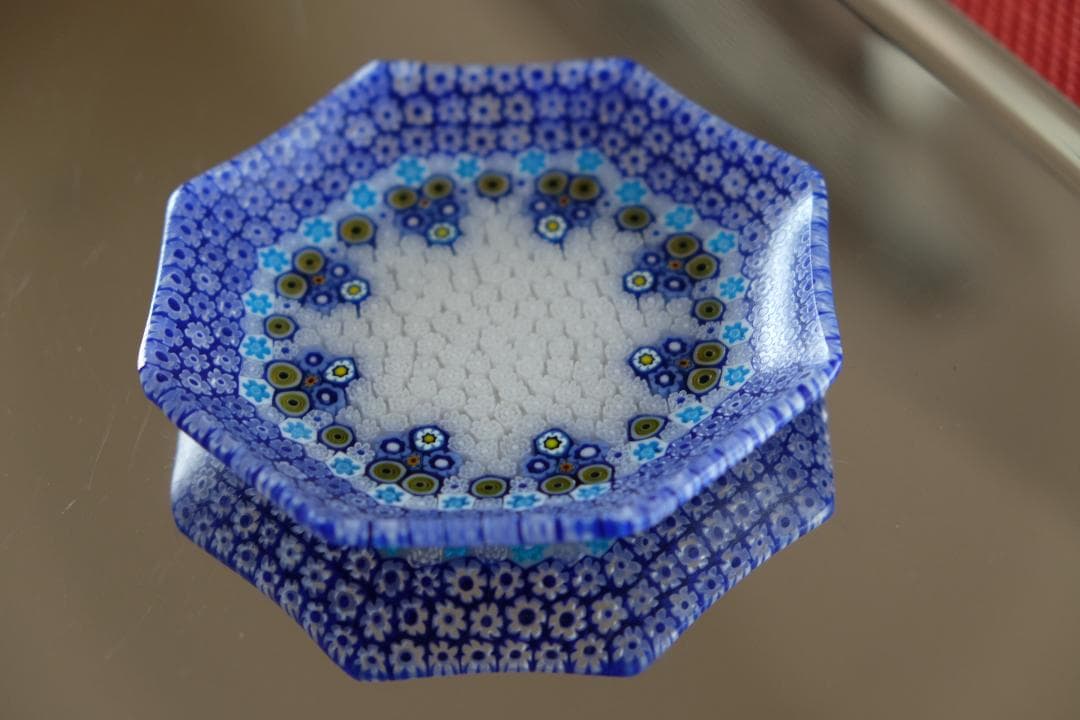 ベネチアンガラス ミルフィオリ プレート 検/メルハバ 飯塚亜裕子 江波冨士子