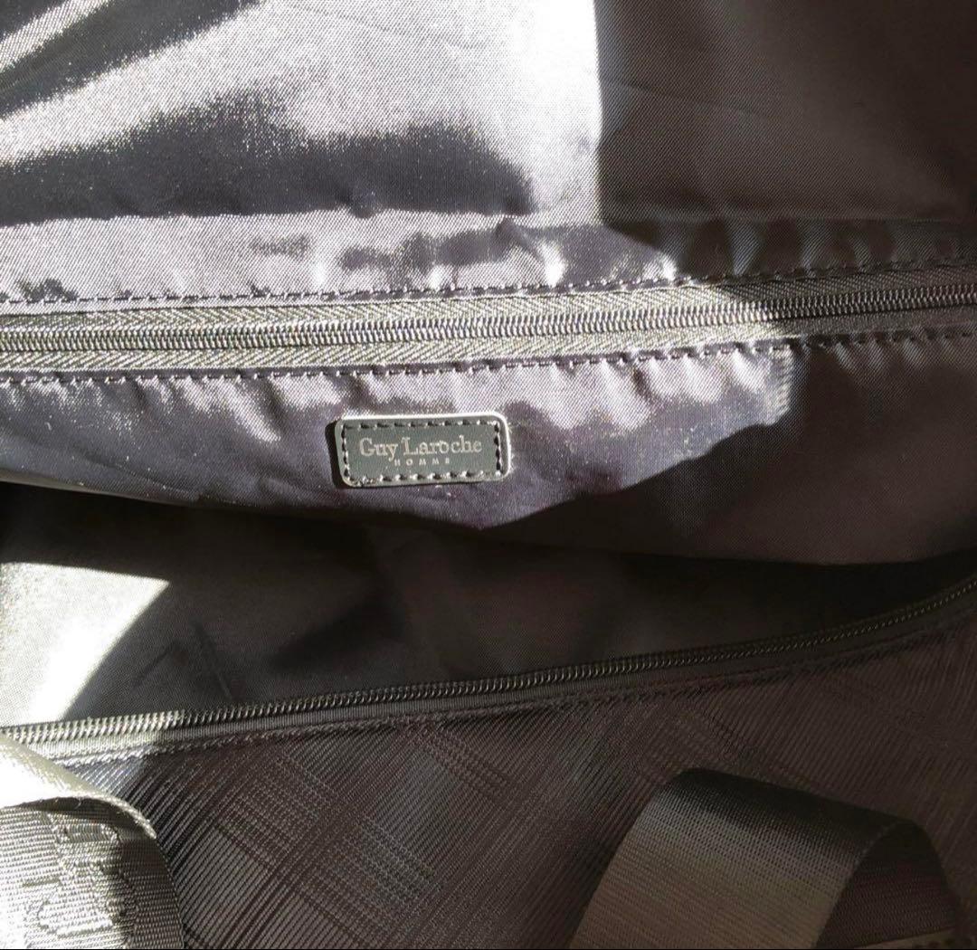 未使用ギラロッシュGuy Larocheボストンバック旅行バック　チェック柄クロ