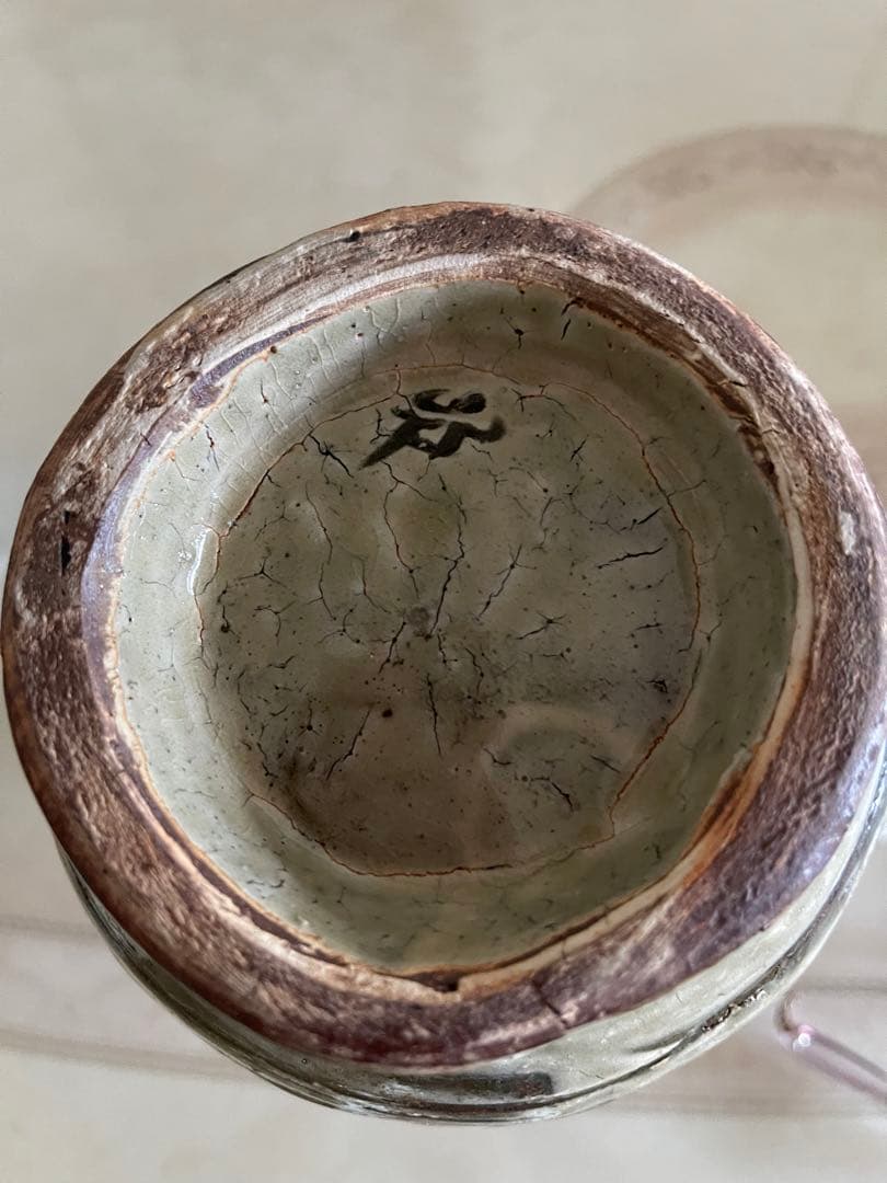 琉球壺屋焼　人間国宝　金城次郎氏作　花瓶　大瓶