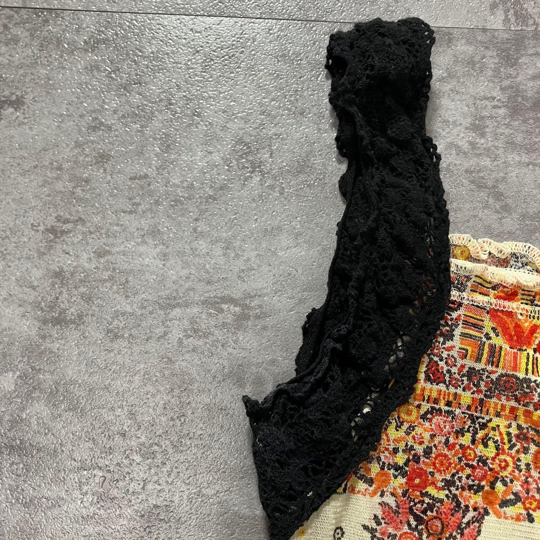 Y2K Jean Paul Gaultier 総柄　パワーネット　キャミソール