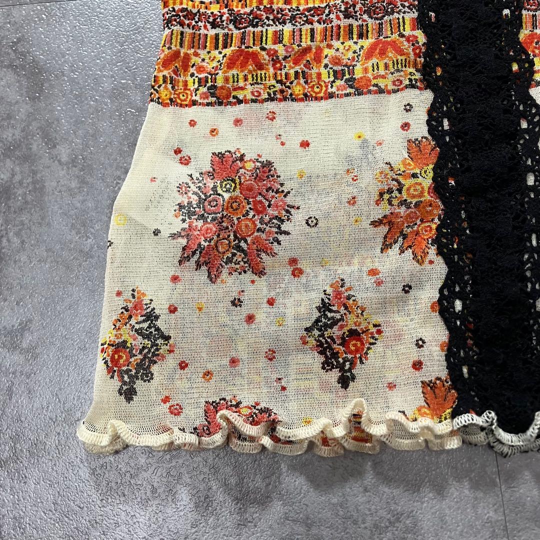 Y2K Jean Paul Gaultier 総柄　パワーネット　キャミソール