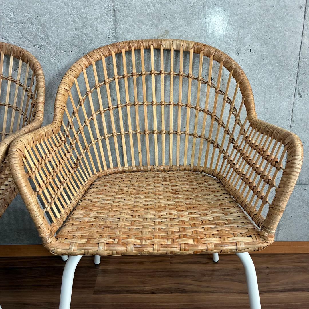 IKEA　イケア NILSOVE ニルソーヴェ チェア　ラタン　椅子　2脚セット