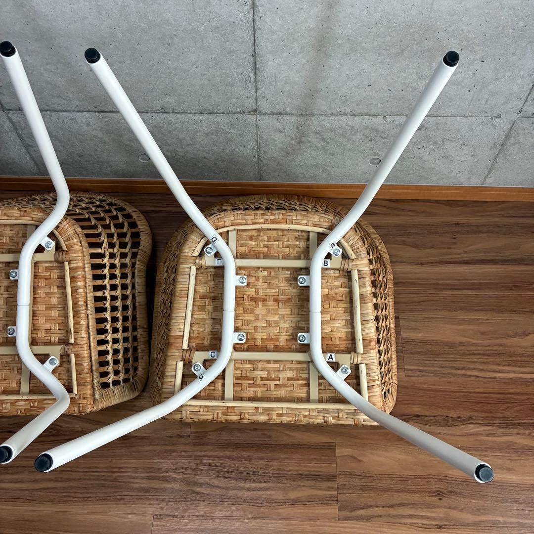 IKEA　イケア NILSOVE ニルソーヴェ チェア　ラタン　椅子　2脚セット
