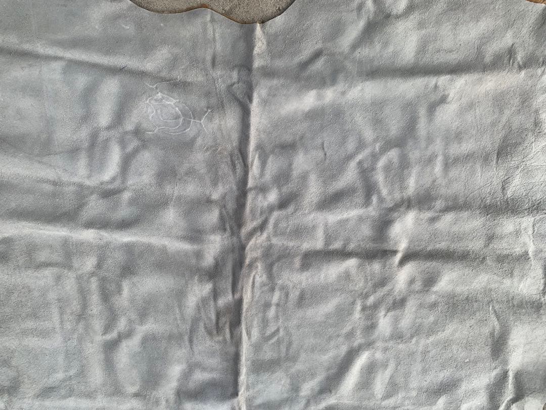 特大! ビンテージ 本革 カウラグ レザー ラグ