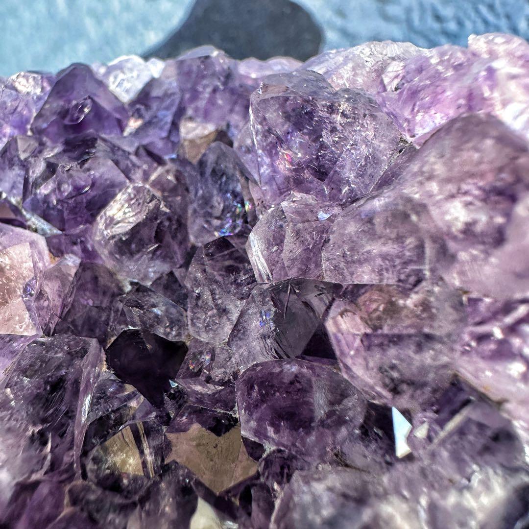 極上美麗☆瑪瑙レインボー☆アメジストクラスター パワーストーン天然石A1385