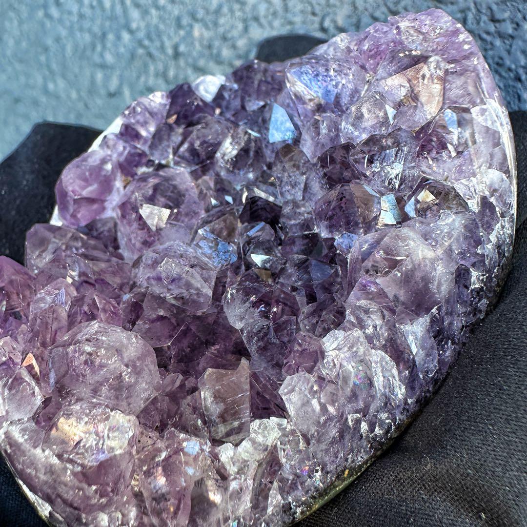 極上美麗☆瑪瑙レインボー☆アメジストクラスター パワーストーン天然石A1385