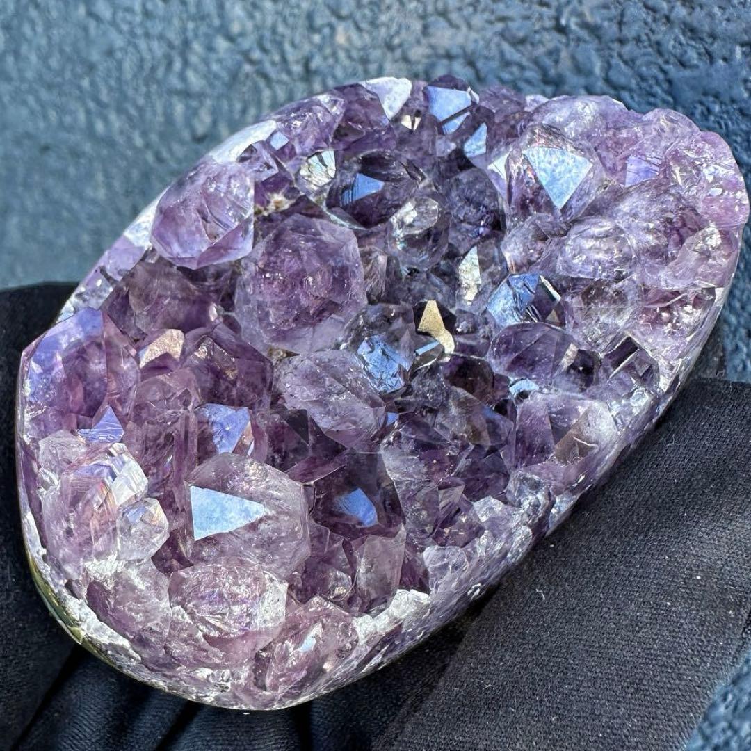 極上美麗☆瑪瑙レインボー☆アメジストクラスター パワーストーン天然石A1385