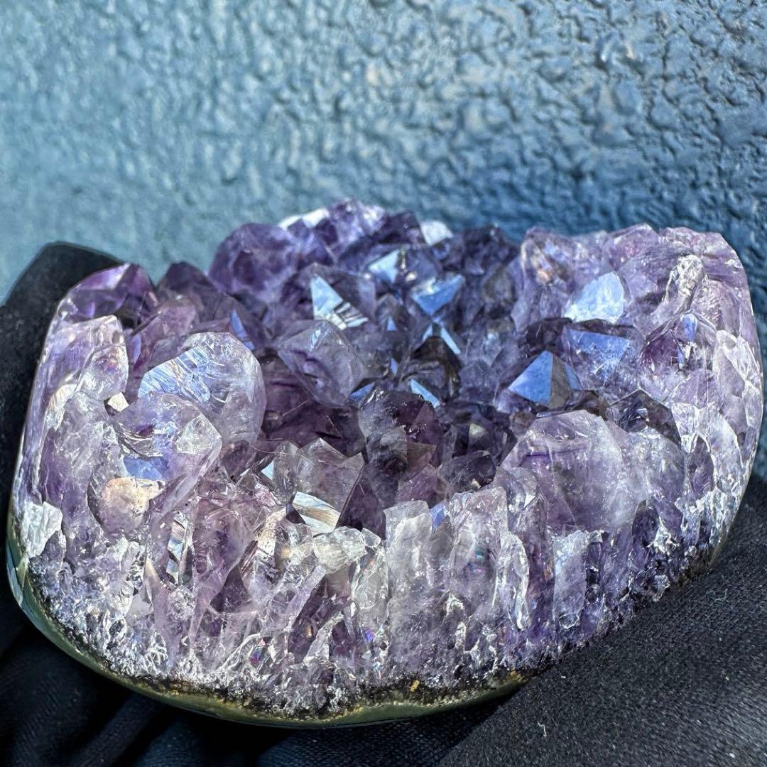 極上美麗☆瑪瑙レインボー☆アメジストクラスター パワーストーン天然石A1385