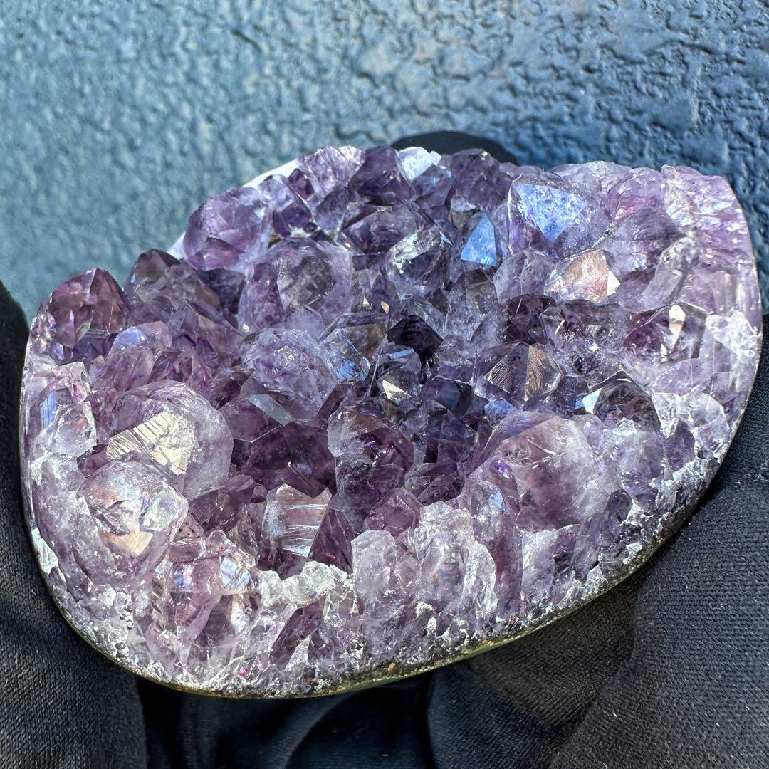 極上美麗☆瑪瑙レインボー☆アメジストクラスター パワーストーン天然石A1385