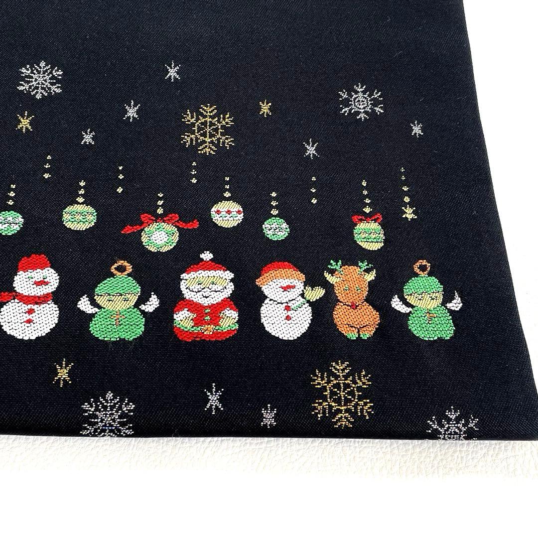 専用帯4735 ●大光株式会社謹製 名古屋仕立て 名古屋帯サンタクロース雪だるま