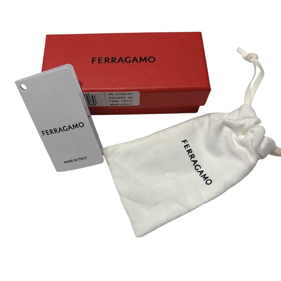 ［極美品］FERRAGAMO フェラガモ　ヘアアクセサリー　バレッタ　ストーン