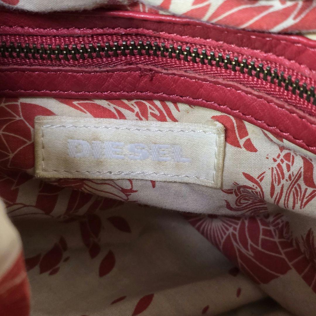 バッグ Diesel 2000s Red Leather Shoulder Bag