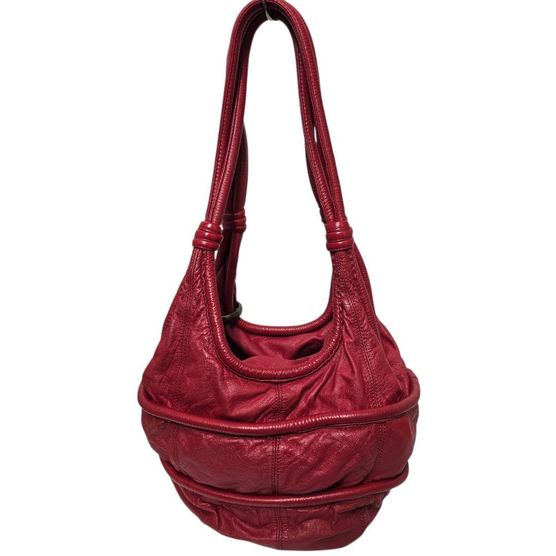 バッグ Diesel 2000s Red Leather Shoulder Bag