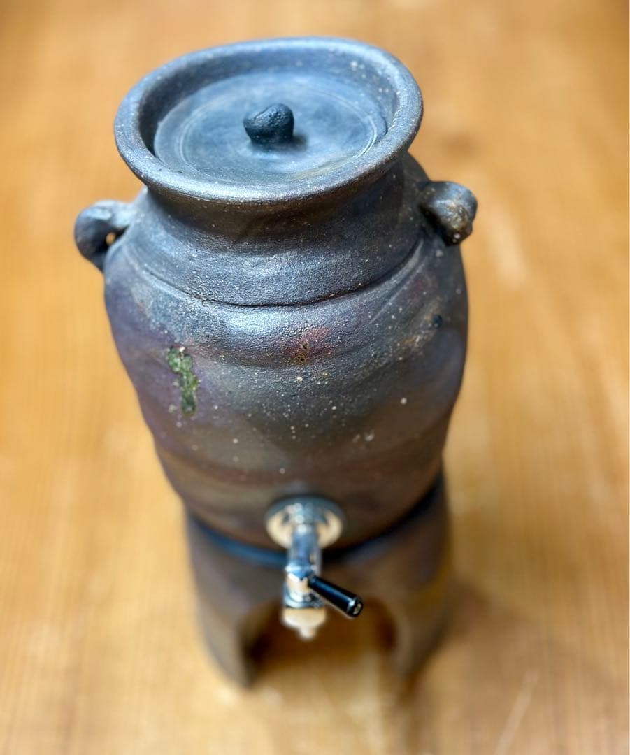 再値下げ　信楽焼　へちもん　手造り　焼酎 サーバー　炭化　焼締め