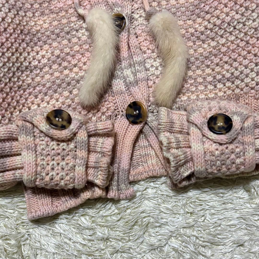 ミッソーニ 最高級 オレンジタグ ミンク カシミヤ ニットカーディガン イタリア