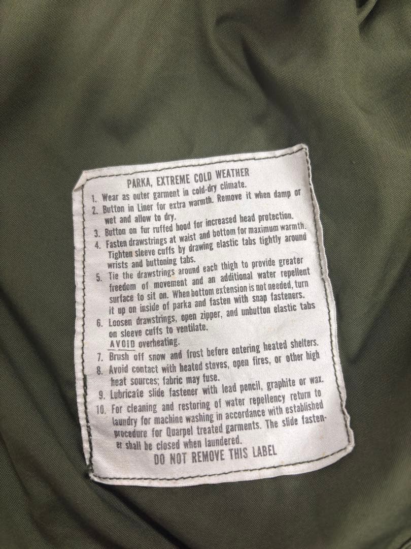 美品　m65 フィッシュテールパーカー　米軍　実物 sサイズ　フルセット