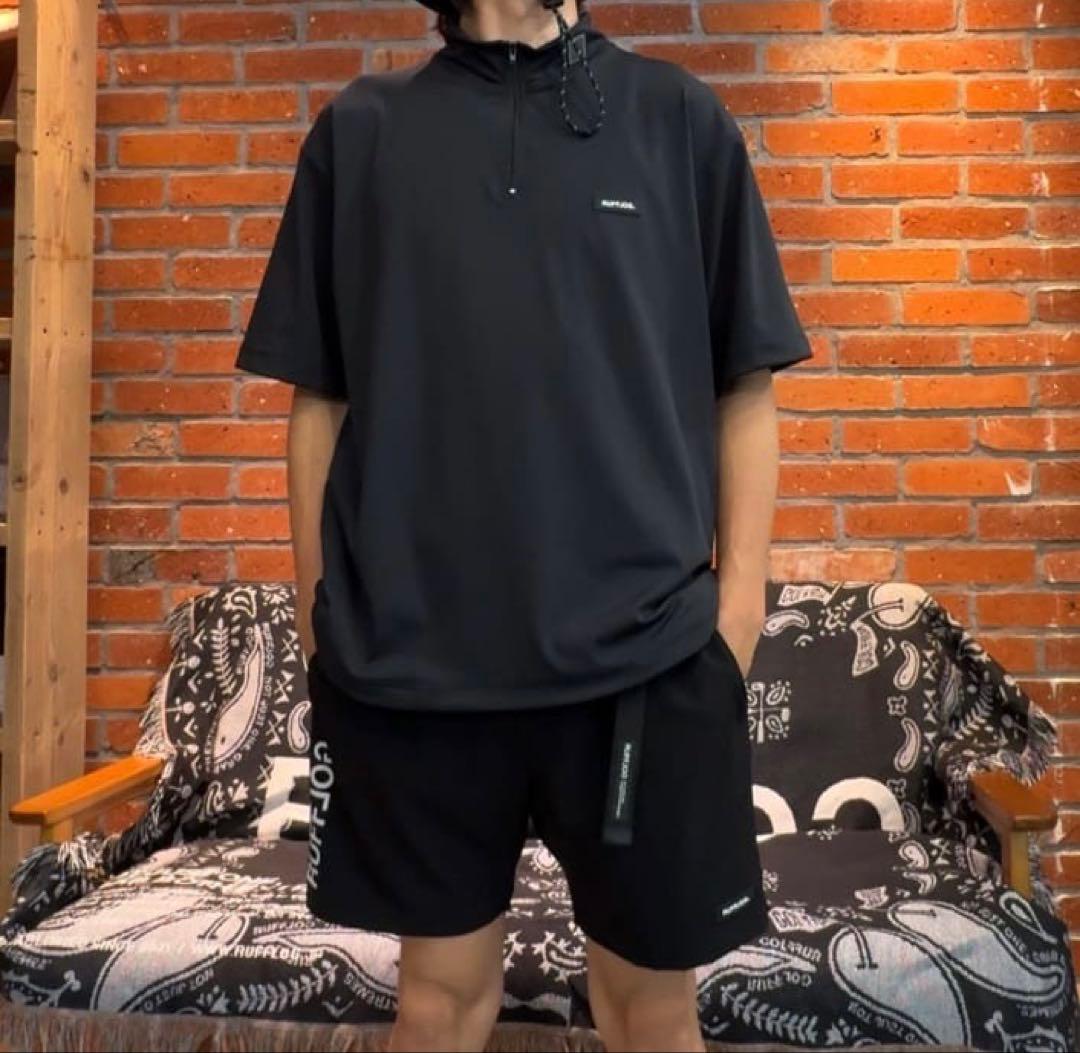 RUFFLOG HALF ZIP MOCK NECK SHIRT サイズXXL