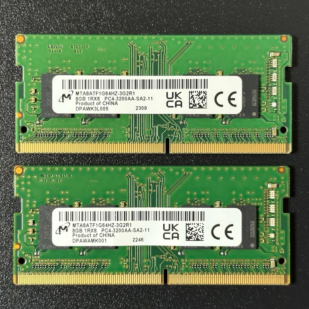 【動作保証】DDR4-3200 16GB(8GB×2) Crucial p115