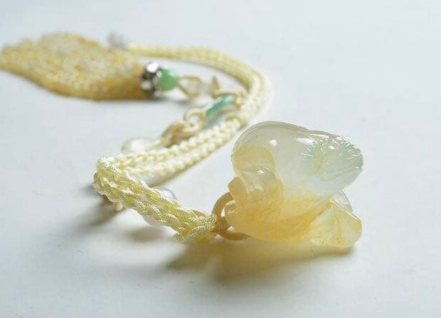 超レア 氷黄 ミャンマー産 天然ヒスイ 翡翠 金運財運 飾物 金運UP