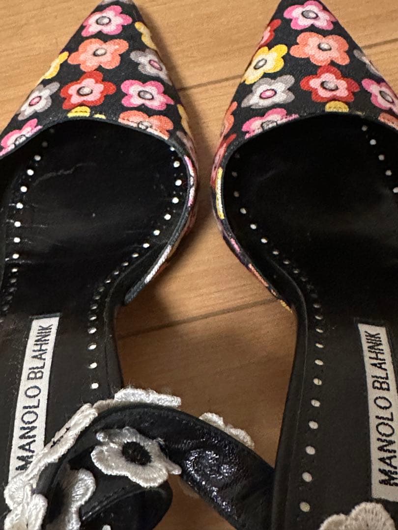 Manolo Blahnik 花柄ミュール 38
