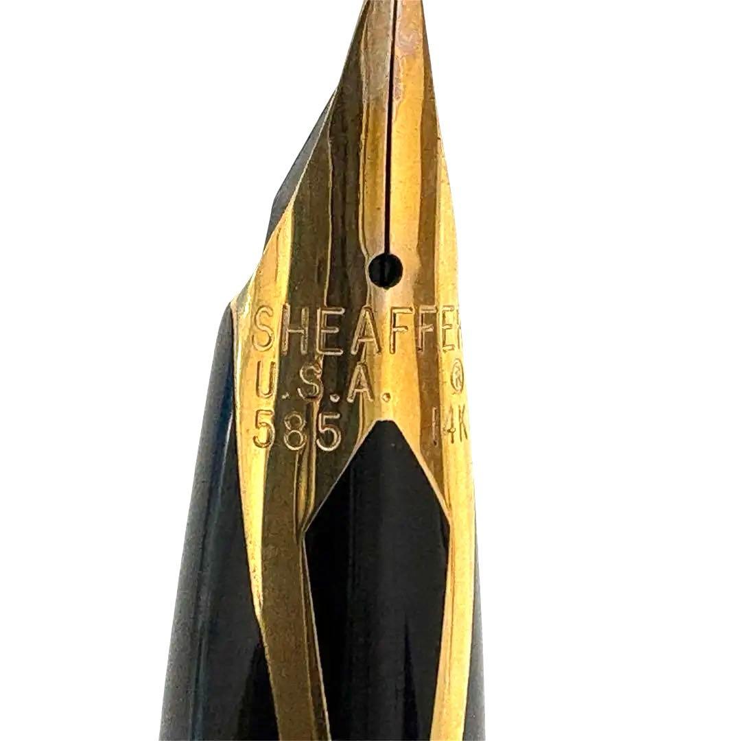 【美品】SHEAFFER 万年筆 14K 貴金属　黒 専用ケース付き