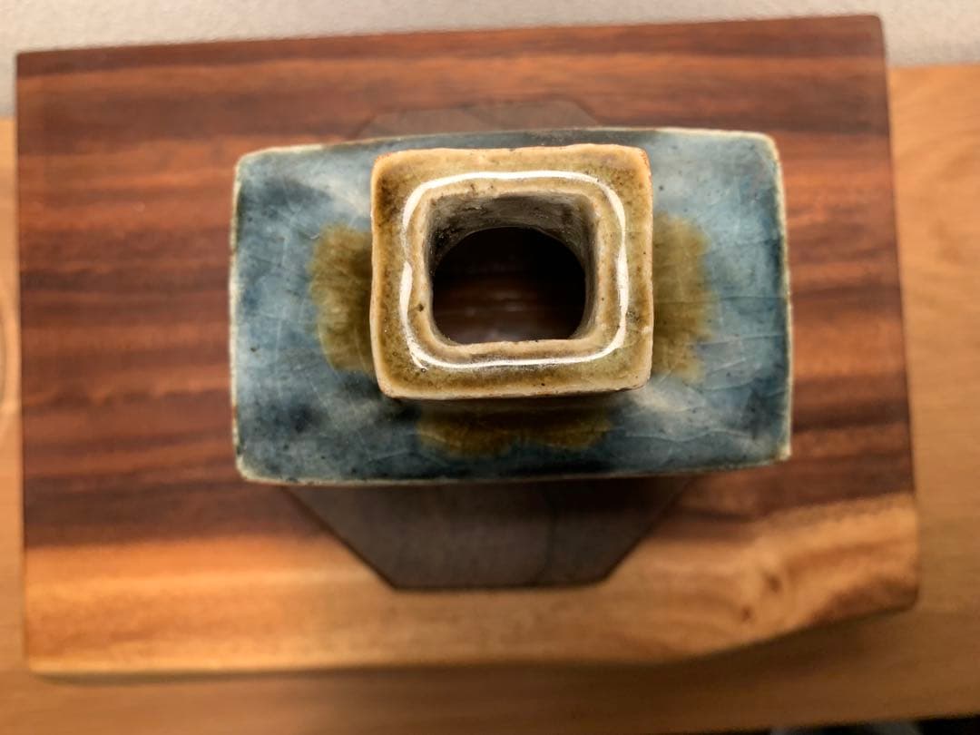 河井武一 呉須釉扁壺 民藝 河井寛次郎 河井久