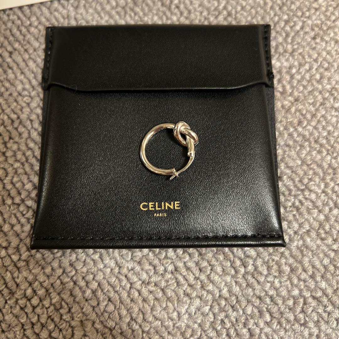 CELINE ノットスモールフープピアス シルバー 片耳（箱・説明書付き）