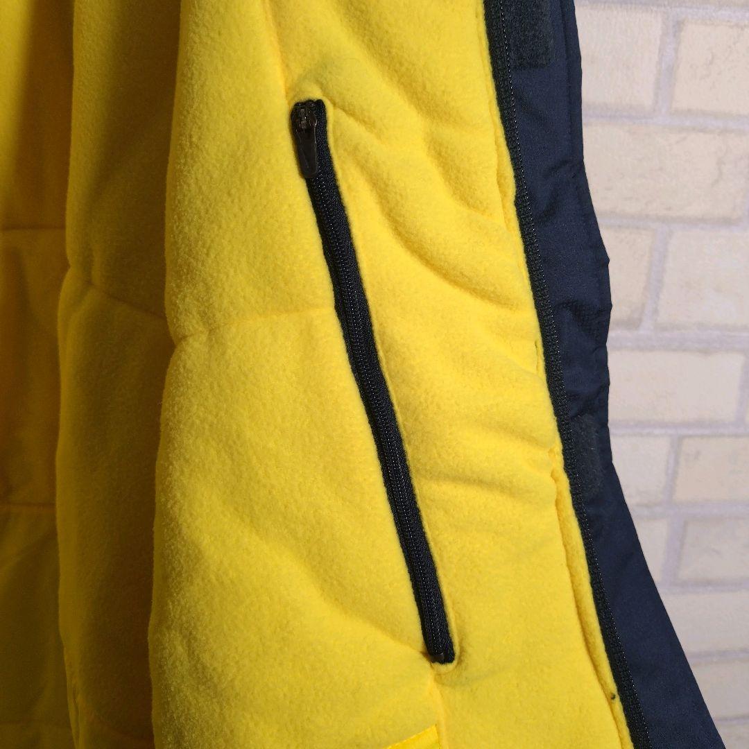 ナイキ★00s インテル 刺繍ロゴ 裏フリース 中綿 ナイロンジャケット 紺 M