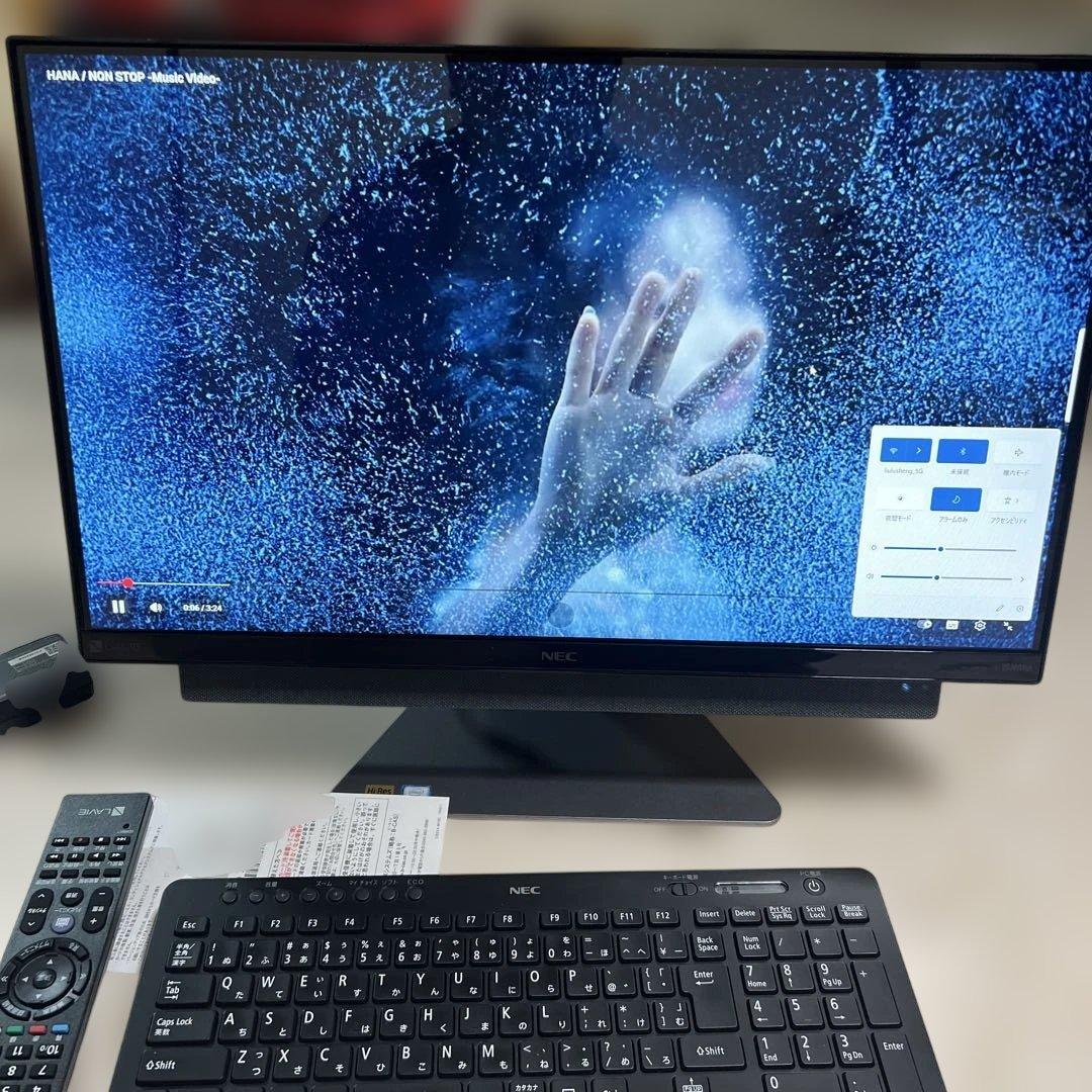 NEC ディスプレイ型パソコン 本体 リモコン・キーボード・マウス付き