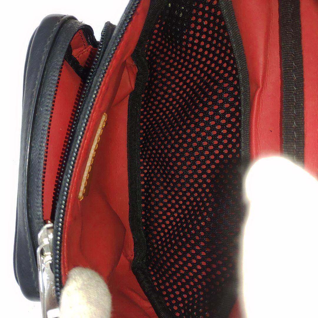 【美品】フェンディ ウエストポーチ ボディバッグ レザー×PVC FF柄 黒