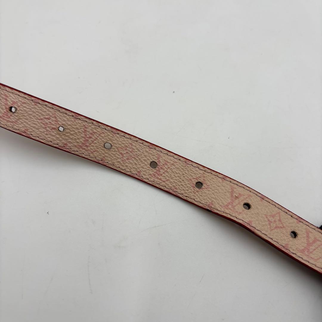 ルイヴィトン モノグラム サンチュール　レザーベルト M9273 ピンク系