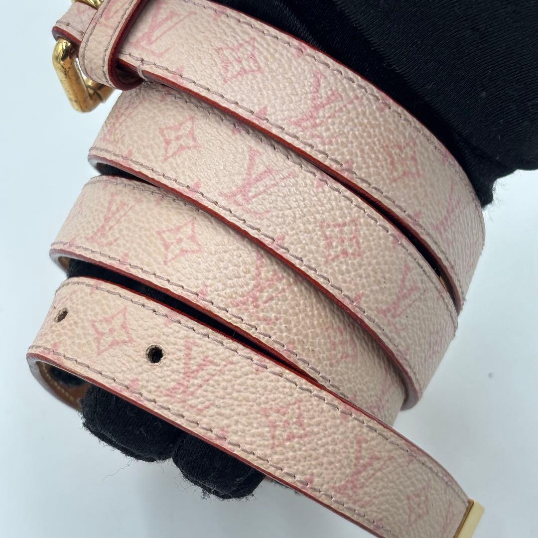 ルイヴィトン モノグラム サンチュール　レザーベルト M9273 ピンク系