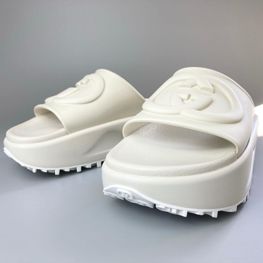 新品未使用 GUCCI グッチ サンダル 厚底 インターロッキング G 23cm