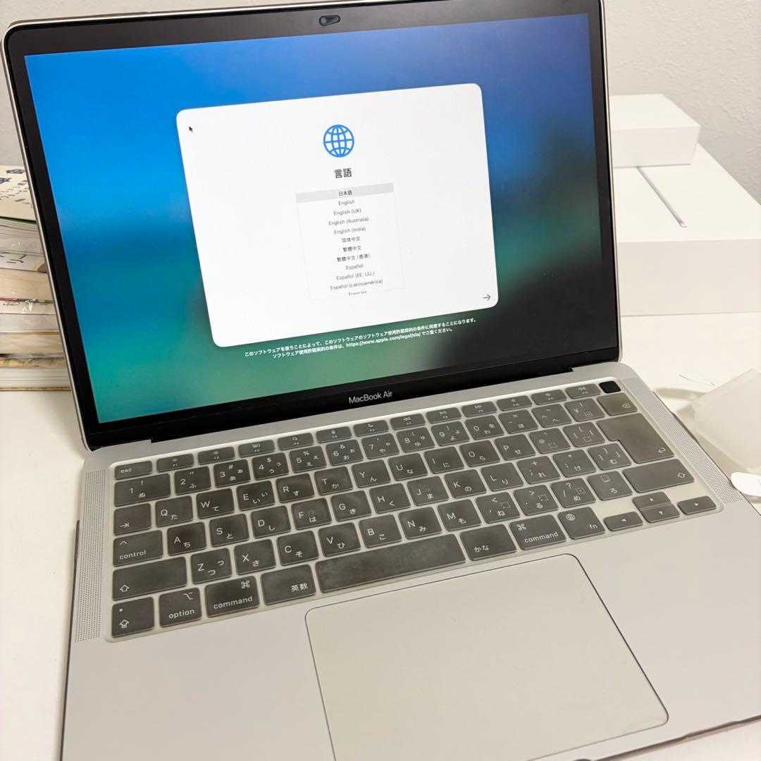ケース付き Macbook M1チップ 8GB/256GB BT最大容量86％