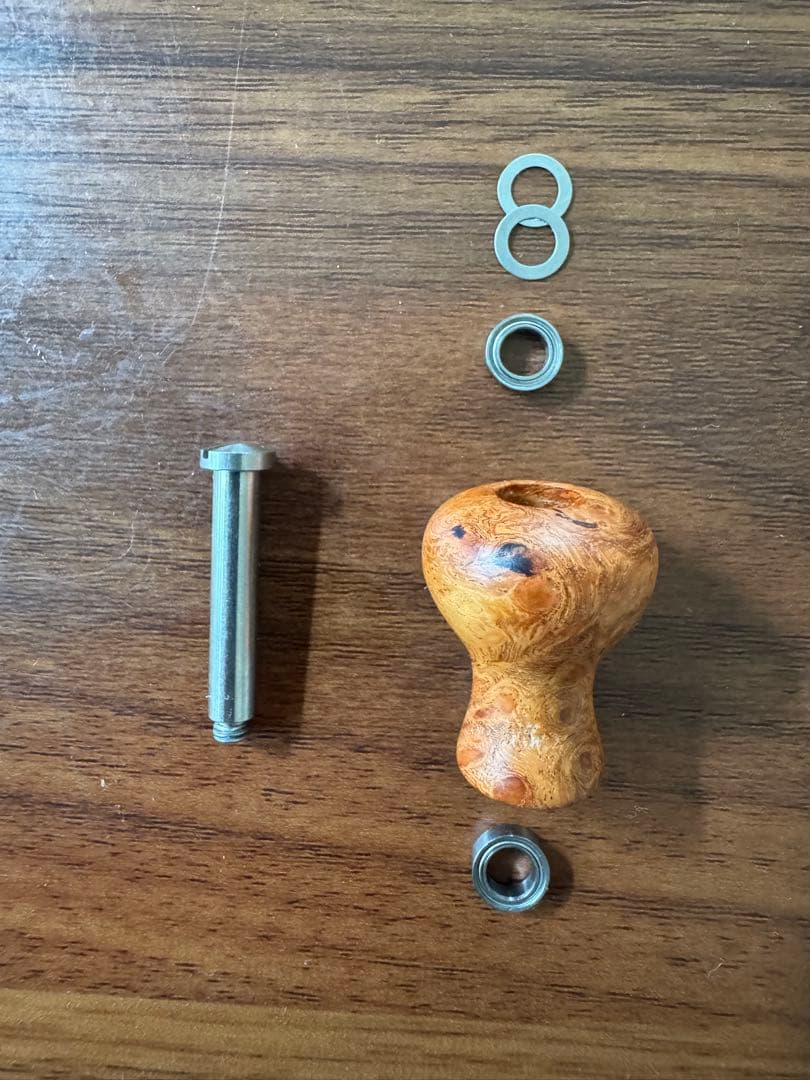 ハネダクラフト ウッドノブ ハンドメイド 花梨瘤　アブ2500c 五十鈴工業