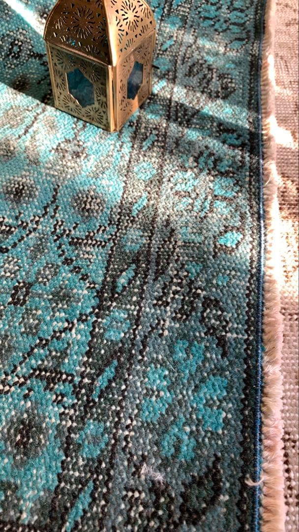 110×197 \"TEAL” ViNTAGE TURKiSH RUG