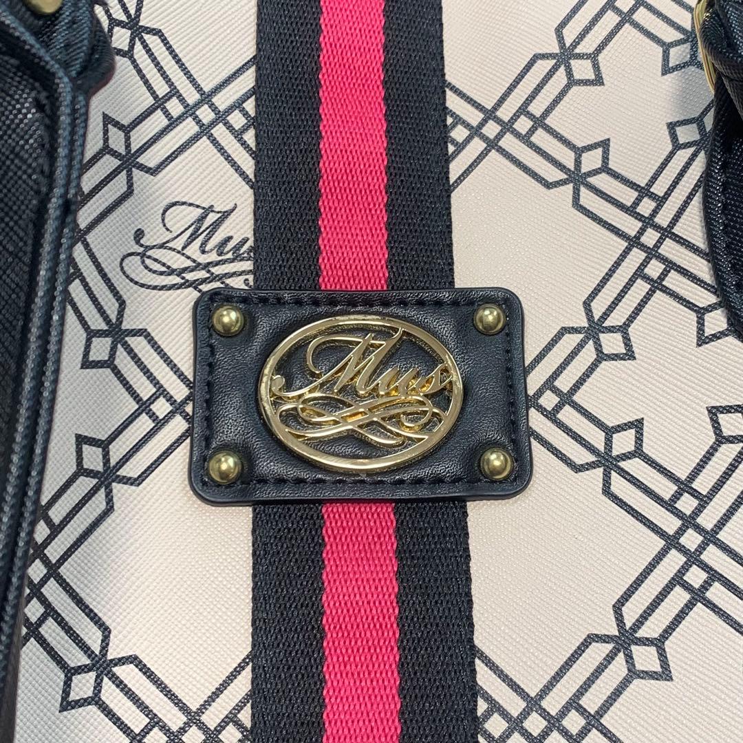 【良品】 MUスポーツ モノグラムプリント ボストンバッグ 703H6202