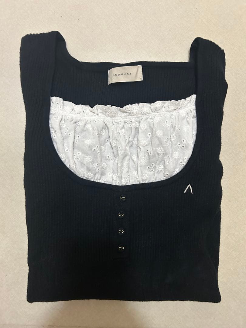 andmary アンドマリー Poppy lace mini dress