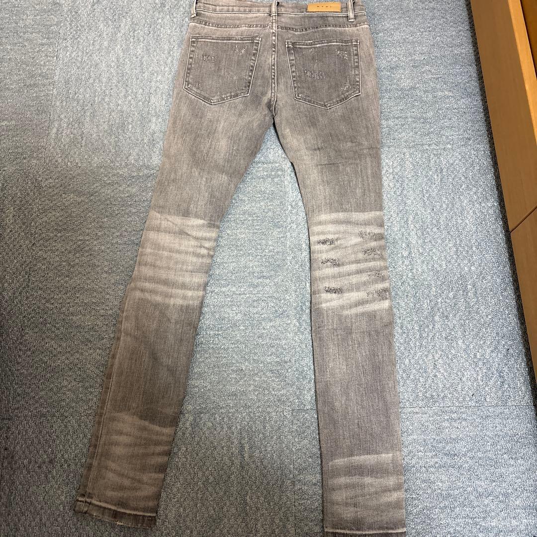 mnml ダメージスキニーデニム 29 グレー 希少