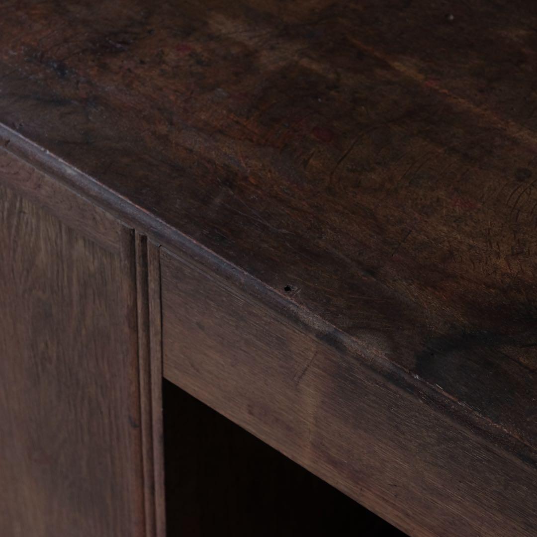 楢材 ５杯抽斗 片袖机　デスク テーブル 引き出し 古家具 アンティーク レトロ