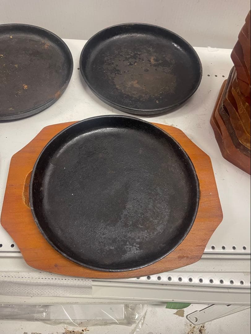 業務用鉄板皿木製トレー付