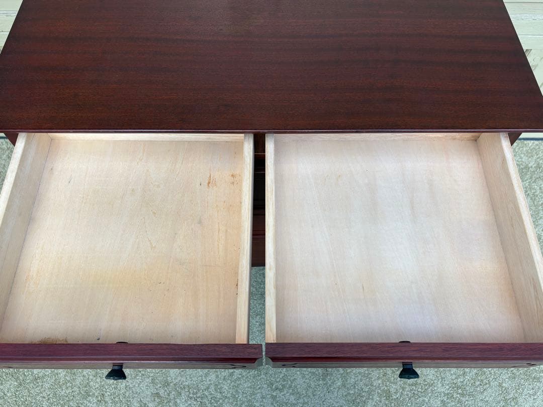 クラシック 猫脚チェスト 4段 木製 マホガニー調 引出し収納 アンティーク調