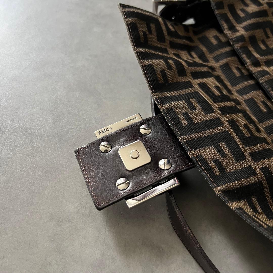 【美品】 フェンディ FENDI ズッカ マンマバケット バッグ ワンショルダー