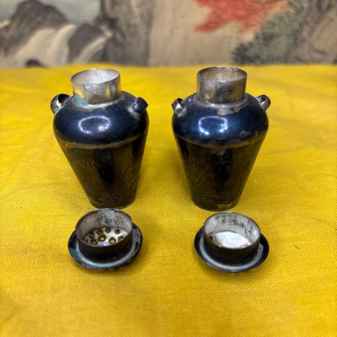 ラクダ　置物　銀　時代物