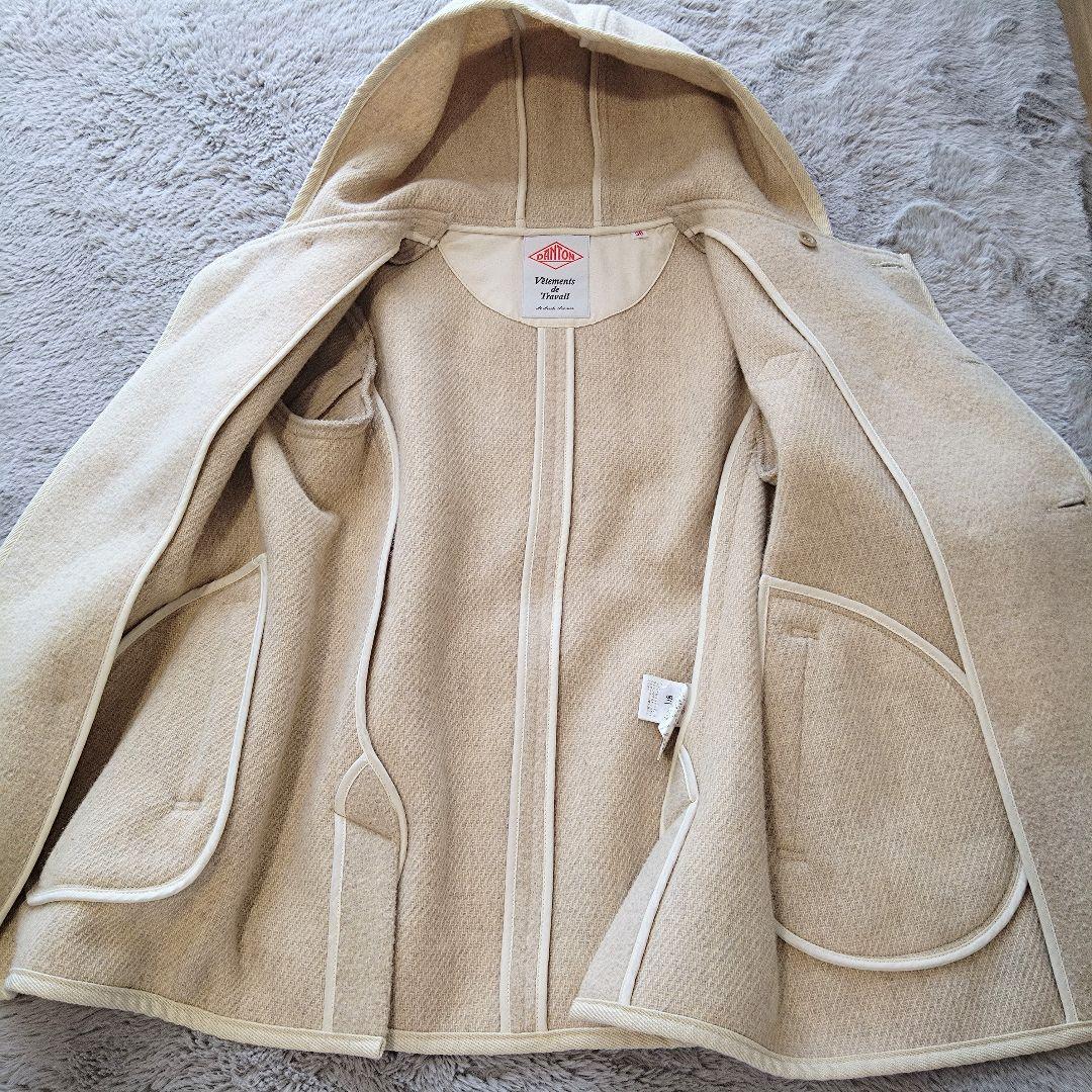 美品✨DANTON ダントン ウールモッサ Pコート ダブル ホワイト 36